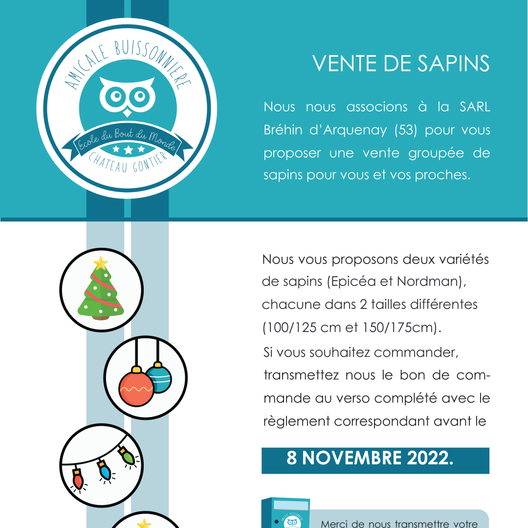 Vente de sapins 2022